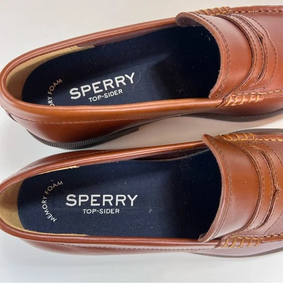 Sperry Men's Manchester Top-Sider Sperry Size 10M Cognac Penny Loafer Academia - Picture 6 of 9